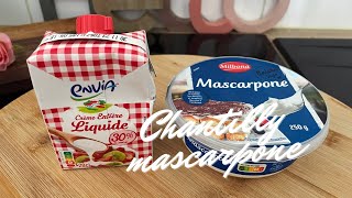 chantilly mascarpone facile  goût myrtilles la 1ère sur YOUTUBEجديد حشو الكيك [upl. by Ahtebat]