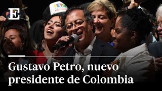 El discurso de Gustavo PETRO PRESIDENTE electo de Colombia  El País [upl. by Anwahsal]