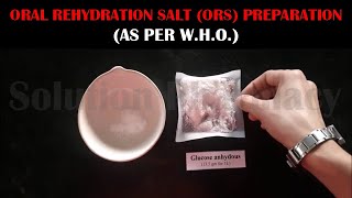 How to Prepare ORS Oral Rehydration Salt As Per WHO Formula For Pharmacy Practical HINDI [upl. by Rizzi]