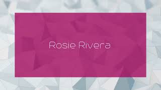 Rosie Rivera  appearance [upl. by Vera]