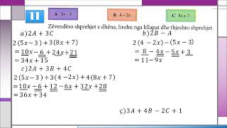 Matematika 8  77 Shprehjet algjebrike Detyrat 1  29 [upl. by Liauqram122]