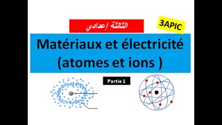 matériaux et électricitéatomes et ions 3APIC الثالثة اعدادي خيار فرنسي [upl. by Led]