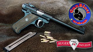 Ruger® 75th Anniversary Mark IV™ Target 22 SemiAuto Pistol  Gunblastcom [upl. by Eisdnyl]