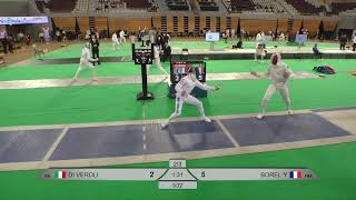 2024 387 T32 01 M E Individual Doha QAT GP BLUE DI VEROLI ITA vs BOREL FRA [upl. by Nivahb]