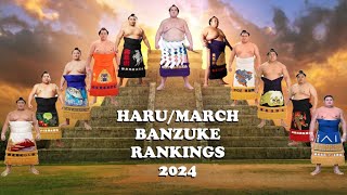 MARCH HARU BANZUKE RANKINGS 2024 春場所 大阪場所 [upl. by Annig211]