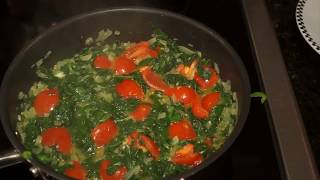 Wilted Spinach with Tomatoes Step By Step Chef [upl. by Lucias]