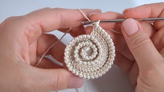 WOW How to Crochet Motif in Lace Freeform TechniqueBeautiful Crochet Scrumble [upl. by Nnahteb]