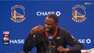 PostGame  Draymond Green sends message to Brandin Podziemskis critics after Warriors beat Hawks [upl. by Lexine]