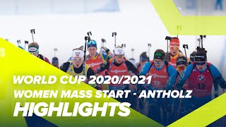 Antholz World Cup 7 Women Mass Start Highlights [upl. by Quiteria]