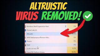 Altrsikexe High CPU Process Altruistic Service Virus Removal Guide [upl. by Ralyks844]