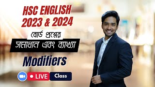 Modifiers Live Class  HSC English 202324  Previous Years Board Question Solution amp Explanations [upl. by Dail]