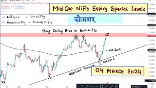 Bank Nifty Tomorrow Prediction For 04 March 2024  Mid Cap Nifty EXPIRY Analysis  Nifty 50 Analysis [upl. by Bussy]