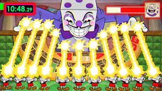 Cuphead  All Bosses Speedrun With Cuphead Army Using EX Converge Only [upl. by Nealah]