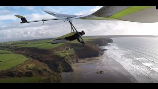 Atos VR Hang Glider  Brilliant day at Newgale St Brides Bay [upl. by Hooke]