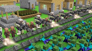 1000 Zombies Vs 1000 Villagers  Minecraft Village [upl. by Earazed]