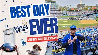 DODGERS CHAMPIONSHIP RALLY World Series Champs celebrated at Dodger Stadium [upl. by Ludovick]