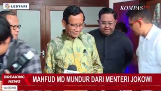 BREAKING NEWS  Mahfud MD Mundur Sebagai Menteri Jokowi [upl. by Aurelius]