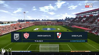 Unión vs River Plate ● Copa de la liga Profesional 2024 ● PES 2021 [upl. by Staten460]