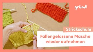 Fallengelassene Maschen wieder aufnehmen So gehts [upl. by Yennor]