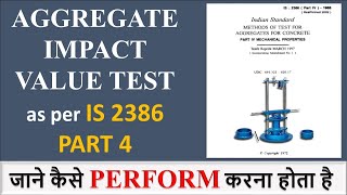 How to perform Aggregate Impact Value Test as per IS Code by Civil Guruji [upl. by Atirec]