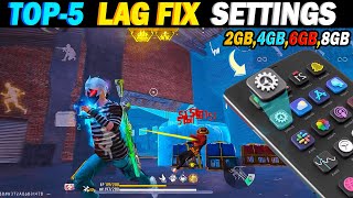 TOP 5 LAG FIX BRAZILIAN🇧🇷 SETTINGS  ⚙️ 2GB3GB4GB6GB8GB RAM  FREE FIRE [upl. by Rainie]