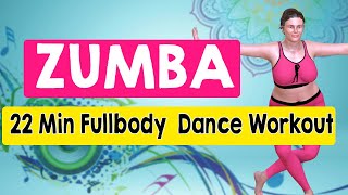 Lose Belly Fat Fast with Aerobic Dance  22Minute Full Body Workout  Zumba Workout [upl. by Kissee]