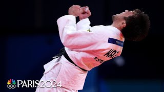 Kazakhstan’s Yeldos Smetov wins evasive judo gold medal  Paris Olympics  NBC Sports [upl. by Htirehc141]