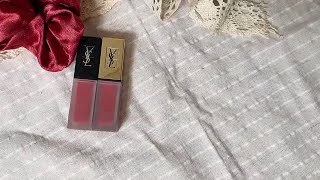 YSL Tatouage Couture Velvet Cream 216 vs YSL Tatouage Couture Matte Lip Stain 16 [upl. by Llenrahs]