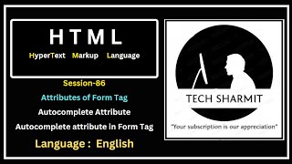 Form Tag Attribute in HTML Autocomplete attribute in HTML Forms Session86 [upl. by Lyret]