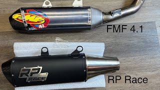 450 Snowbike Exhaust Shootout [upl. by Sanfo]