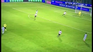 Ascoli goalkeeper scores comical own goal against Palermo [upl. by Savage]