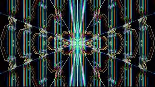 Psychedelic Glowing MultiColor Neon Kaleidoscope Illusion Trippy Free Motion Graphic VJ Loop Video [upl. by Doro]