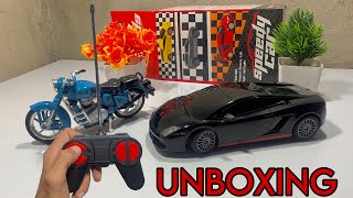 High Speed mini 124 scale rechargeable Remote Control car Unboxing and testing video MKR Modified [upl. by Tolkan]