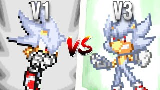 SSF2 Mods Hyper Sonic V1 Vs Hyper Sonic V3 Moveset Comparison [upl. by Ennagem]