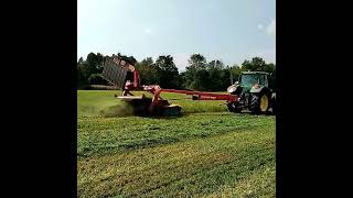 Silage Action  Mowing amp Raking grass [upl. by Hinch85]