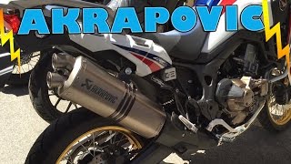 AFRICA TWIN 2016 CRF 1000L amp AKRAPOVIC FIRST SOUND [upl. by Sallie874]