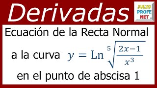 RECTA NORMAL A UNA CURVA  Ejercicio 2 [upl. by Noslen651]