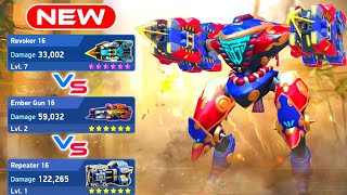 NEW WEAPON Revoker 16 vs Ember Gun 16 vs Repeater 16 with Panther  Mech Arena Robots [upl. by Erasme]