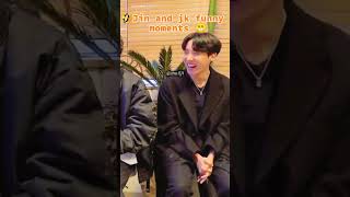 Jin and Jk funny fight 😀🤣 wait for jhope reaction 🤣shorts viralshorts viralvideo [upl. by Randal]