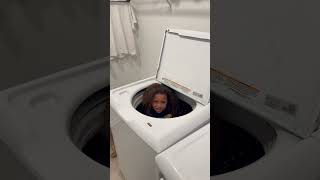 Dad catches son sleeping in the washing machine 😳😳 shorts [upl. by Sergent]