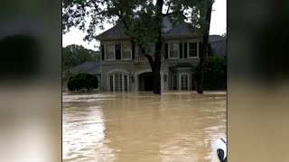 Deep floodwaters engulf Kingwood NE of Houston [upl. by Eelrac]