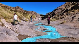 Aguada del Cobre rio turquesa Refugio del Minero Minas Capillitas Catamarca Argentina [upl. by Gnidleif]