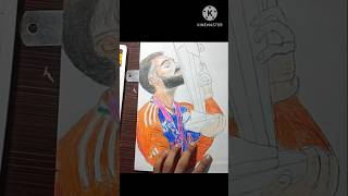 Virat Kohli Drawing  World Cup trophy Drawing drawing viratkohli trending shorts video [upl. by Isus]