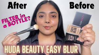 HUDA BEAUTY EASY BLUR FOUNDATION amp PRIMER  IS IT WORTH THE HYPE  NEW LAUNCH AT NYKAA [upl. by Esil577]