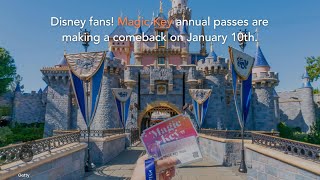 Disneyland to resume Magic Key annual pass sales [upl. by Eppes552]