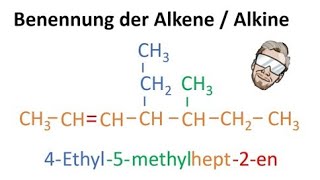 Benennung der Alkene und Alkine  Chemie Endlich Verstehen [upl. by Pacien]