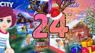 Its Christmas Eve Opening door 24 of Lego Friends amp City advent calendars 2022 [upl. by Anomor]