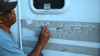 RV vinyl adhesive removal [upl. by Letitia]