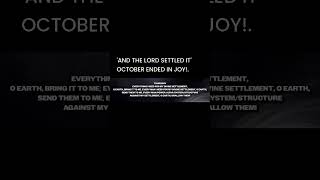 AND THE LORD SETTLED IT OCTOBER ENDED IN JOY 31ST THURSDAY OCTOBER 2024 fypシ゚viralシlove [upl. by Mela]