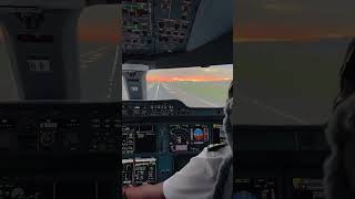 Cockpit view of an A350 touchdown in London  aviation airport boeing airbus [upl. by Okime]